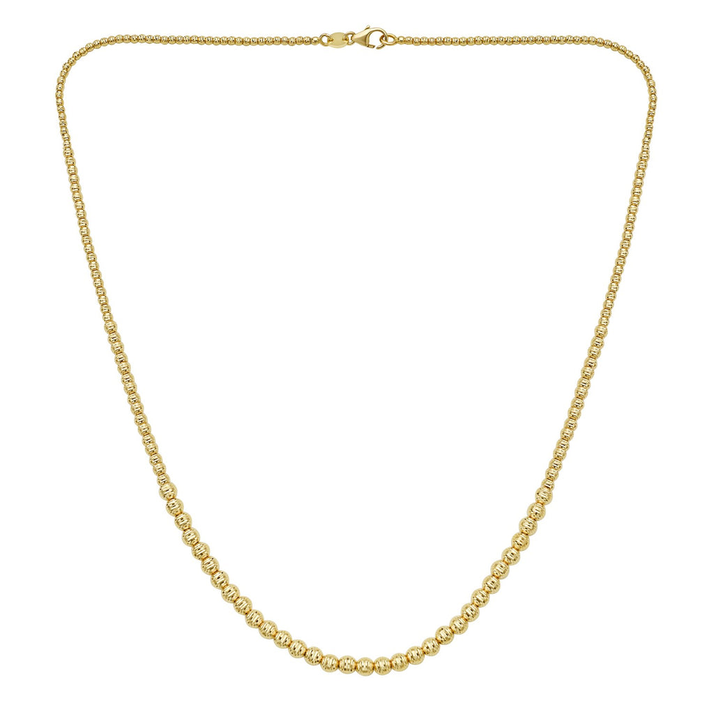 Graduated Bead Necklace in 14K Yellow Gold