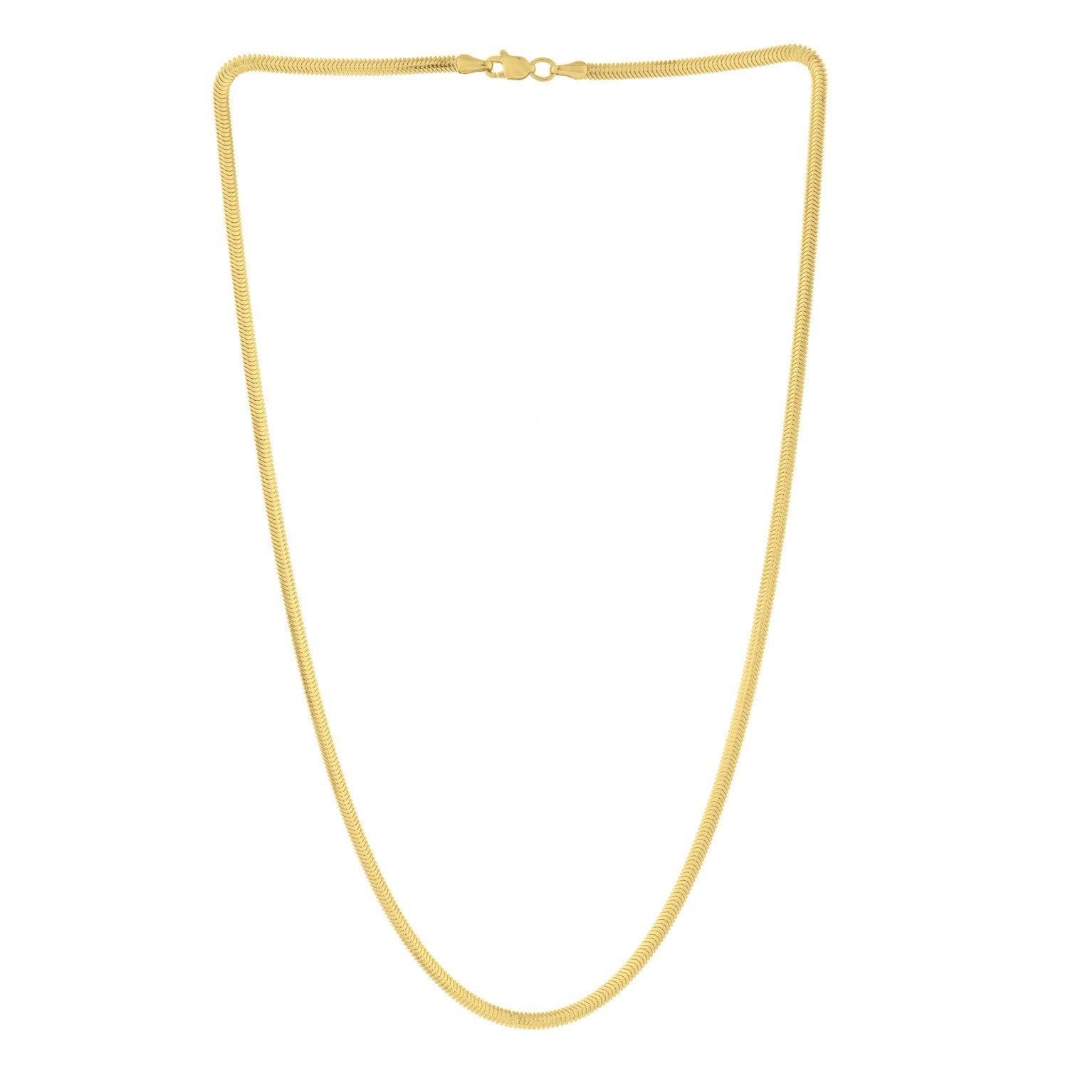 14K Yellow Gold Oval Snake Chain (2.60 mm)