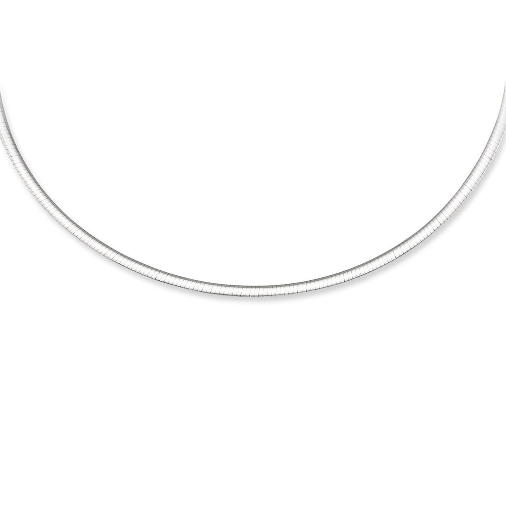 3.0 mm 14k Two Tone Gold Reversible Omega Necklace