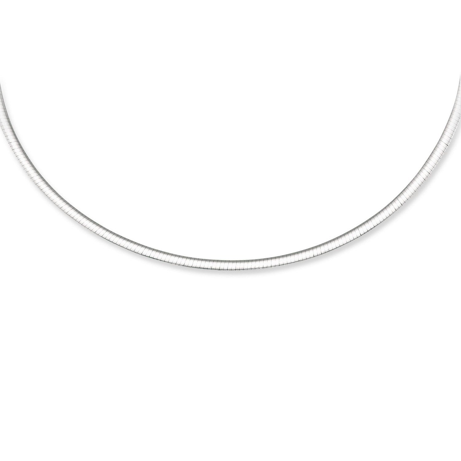 3.0 mm 14k Two Tone Gold Reversible Omega Necklace