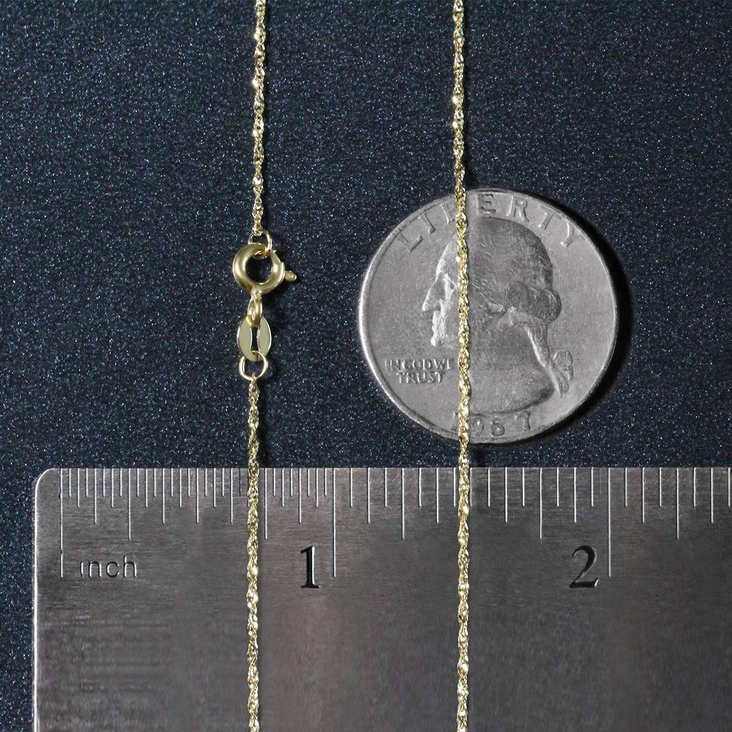 14k Yellow Gold Singapore Chain (1.10 mm)