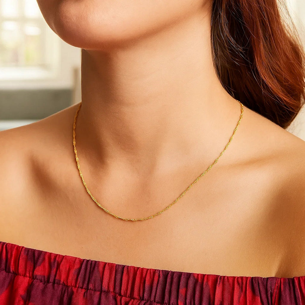 14k Yellow Gold Singapore Chain (1.10 mm)