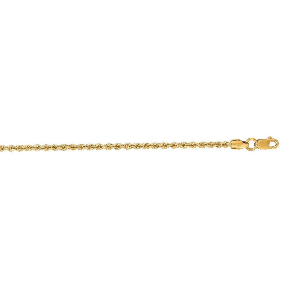14k Yellow Gold Solid Rope Chain (1.80 mm)