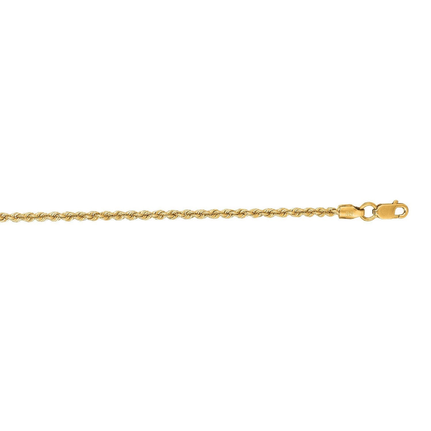 14k Yellow Gold Solid Rope Chain (1.80 mm)