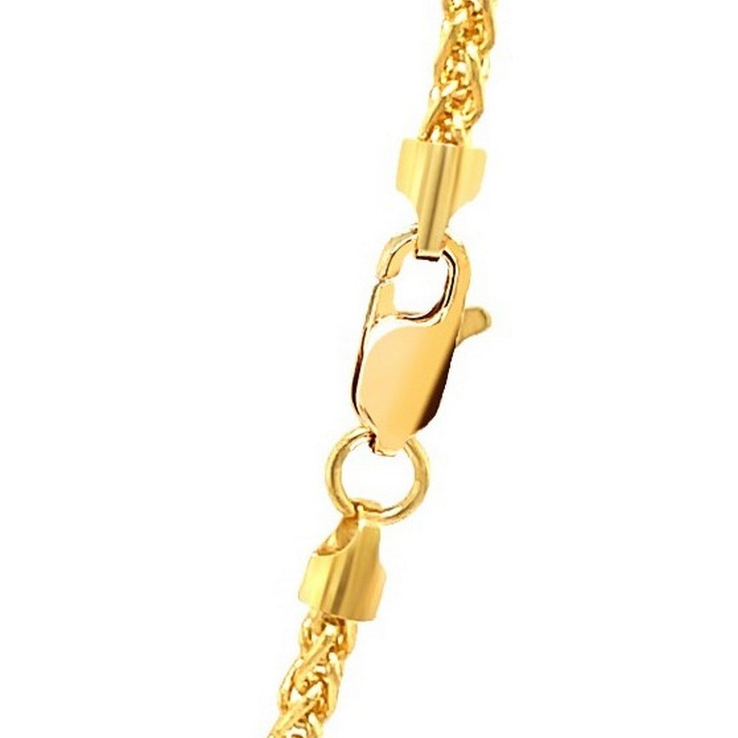 14k Yellow Gold Round Wheat Chain (2.1 mm)