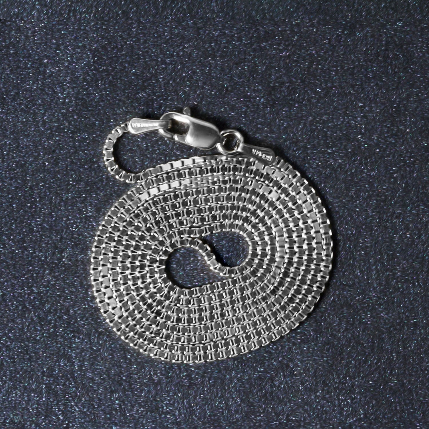 Sterling Silver Rhodium Plated Box Chain (1.10 mm)