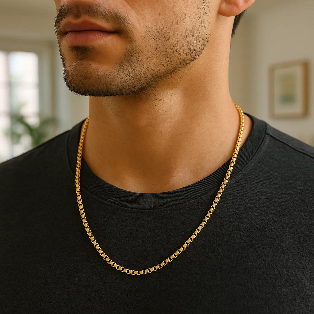 14k Yellow Gold Round Box Chain (2.5 mm)