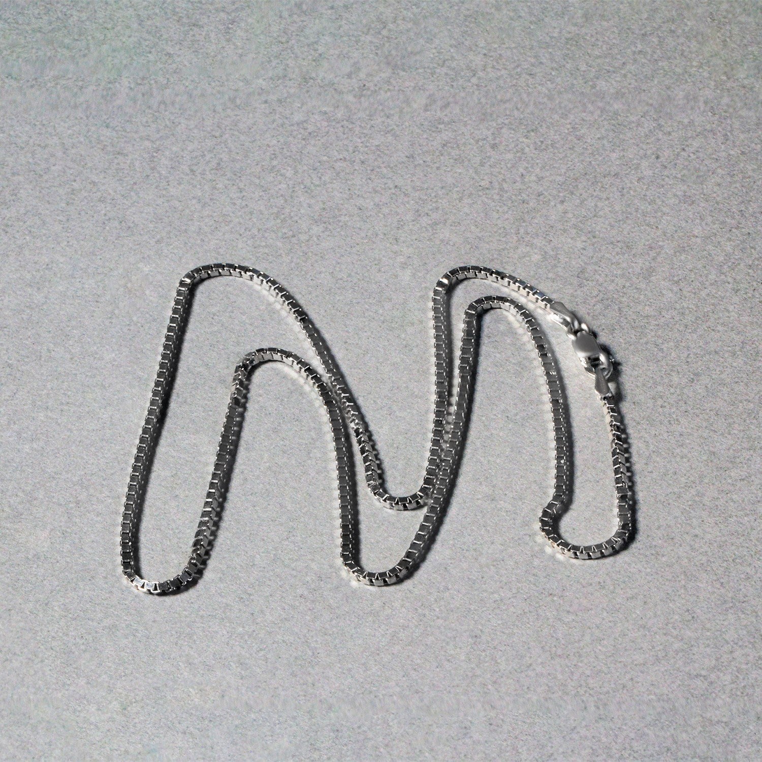 Sterling Silver Rhodium Plated Box Chain (1.30 mm)
