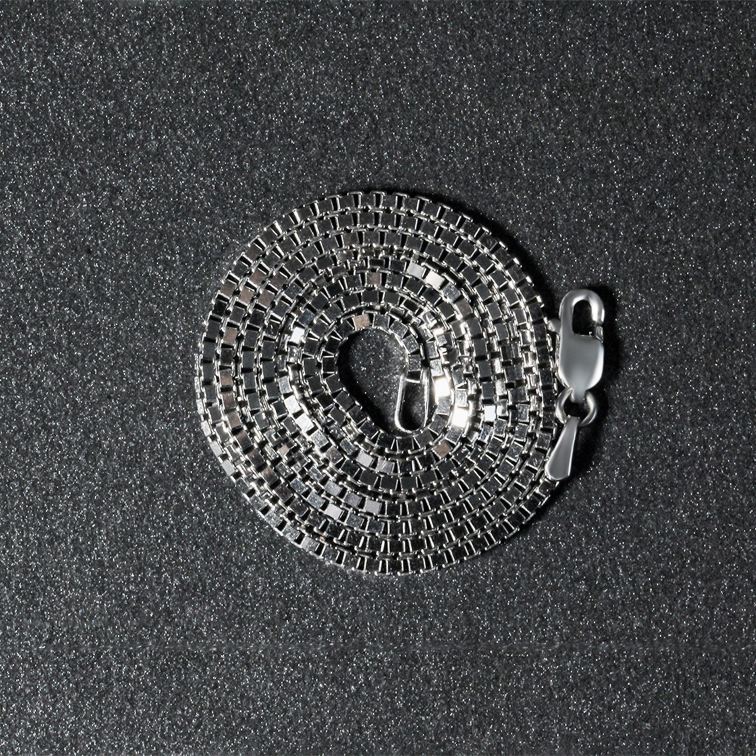 Sterling Silver Rhodium Plated Box Chain (1.30 mm)