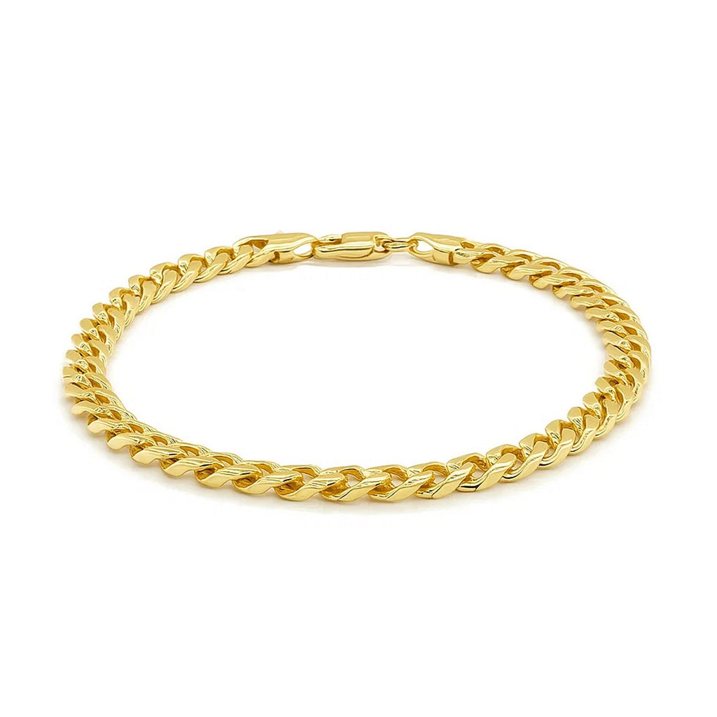14k Yellow Gold Solid Miami Cuban Bracelet (6.00 mm)