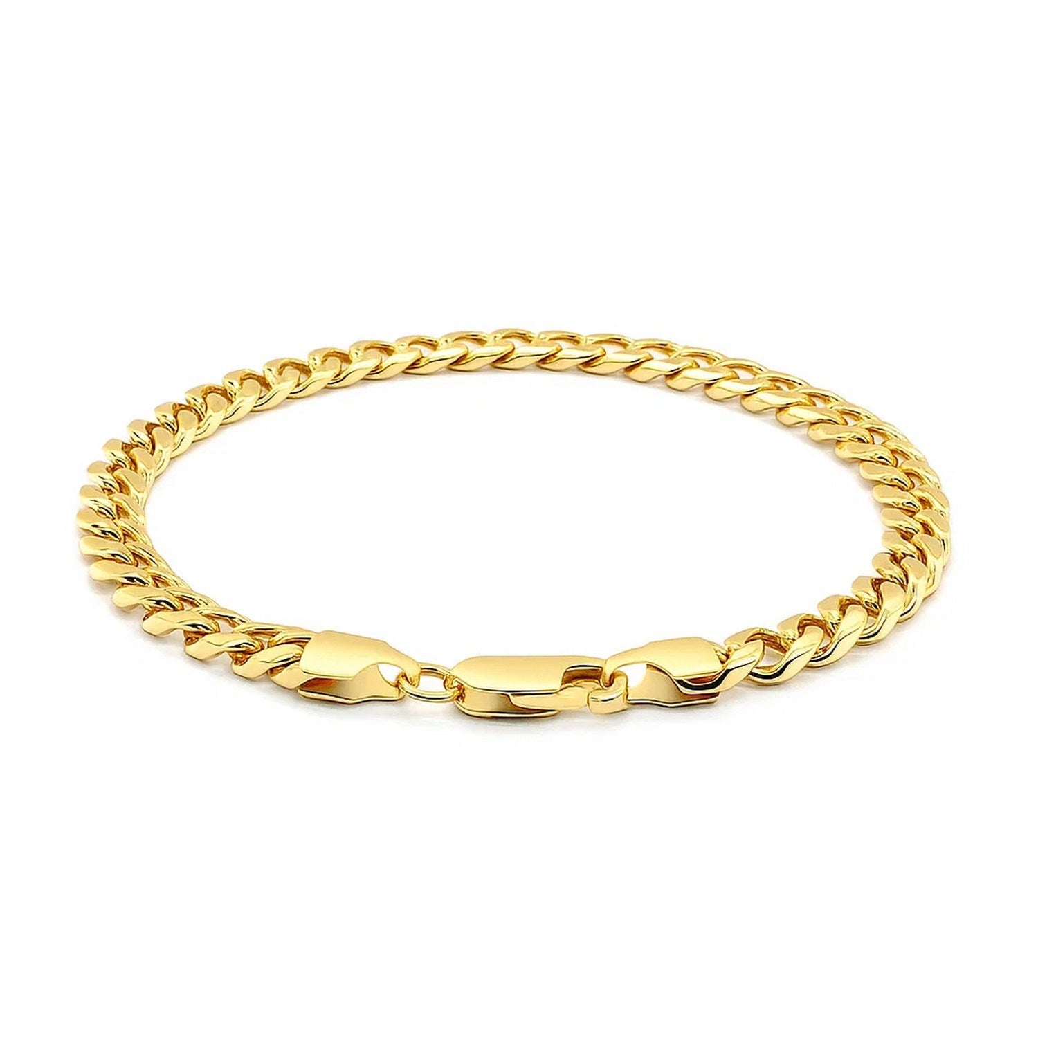 14k Yellow Gold Solid Miami Cuban Bracelet (6.00 mm)
