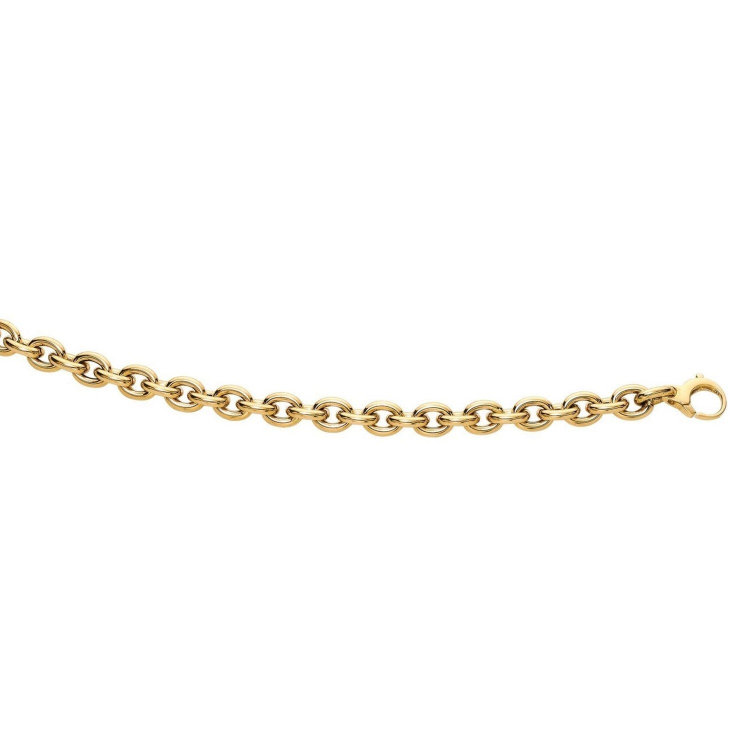 14k Yellow Gold Polished Cable Link Necklace
