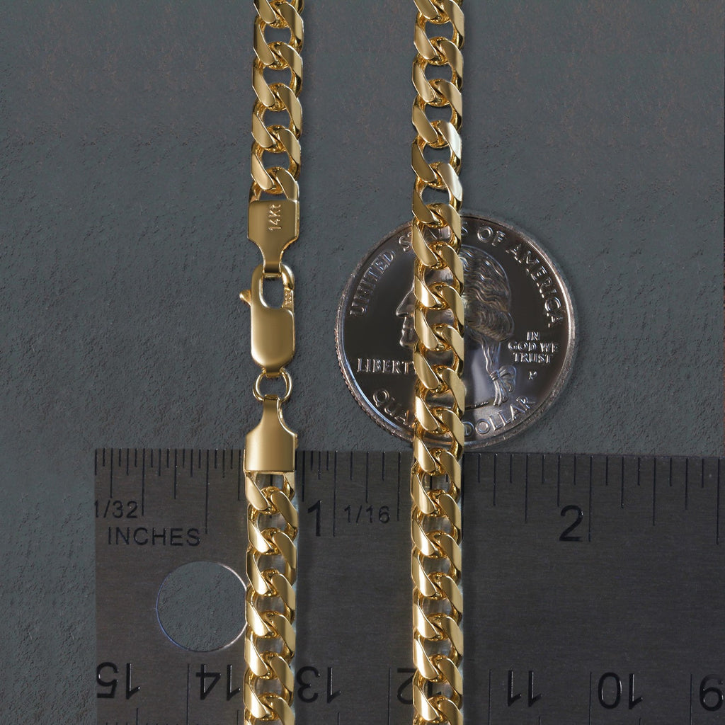 14k Yellow Gold Lite Figaro Chain (6.60 mm)