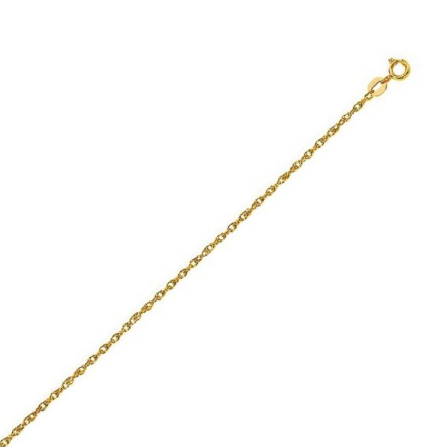14k Yellow Gold Machine Rope Chain (1.20 mm)