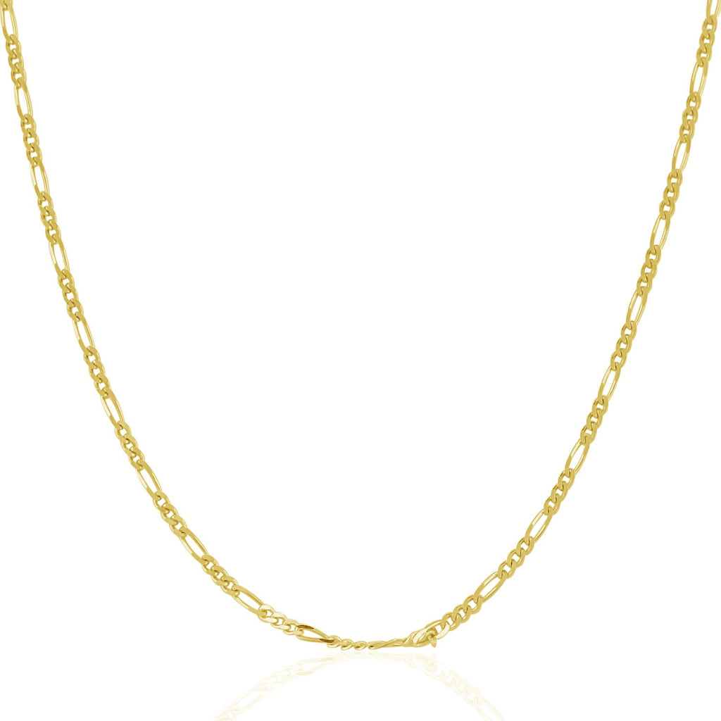 14k Yellow Gold Solid Figaro Chain (1.90 mm)