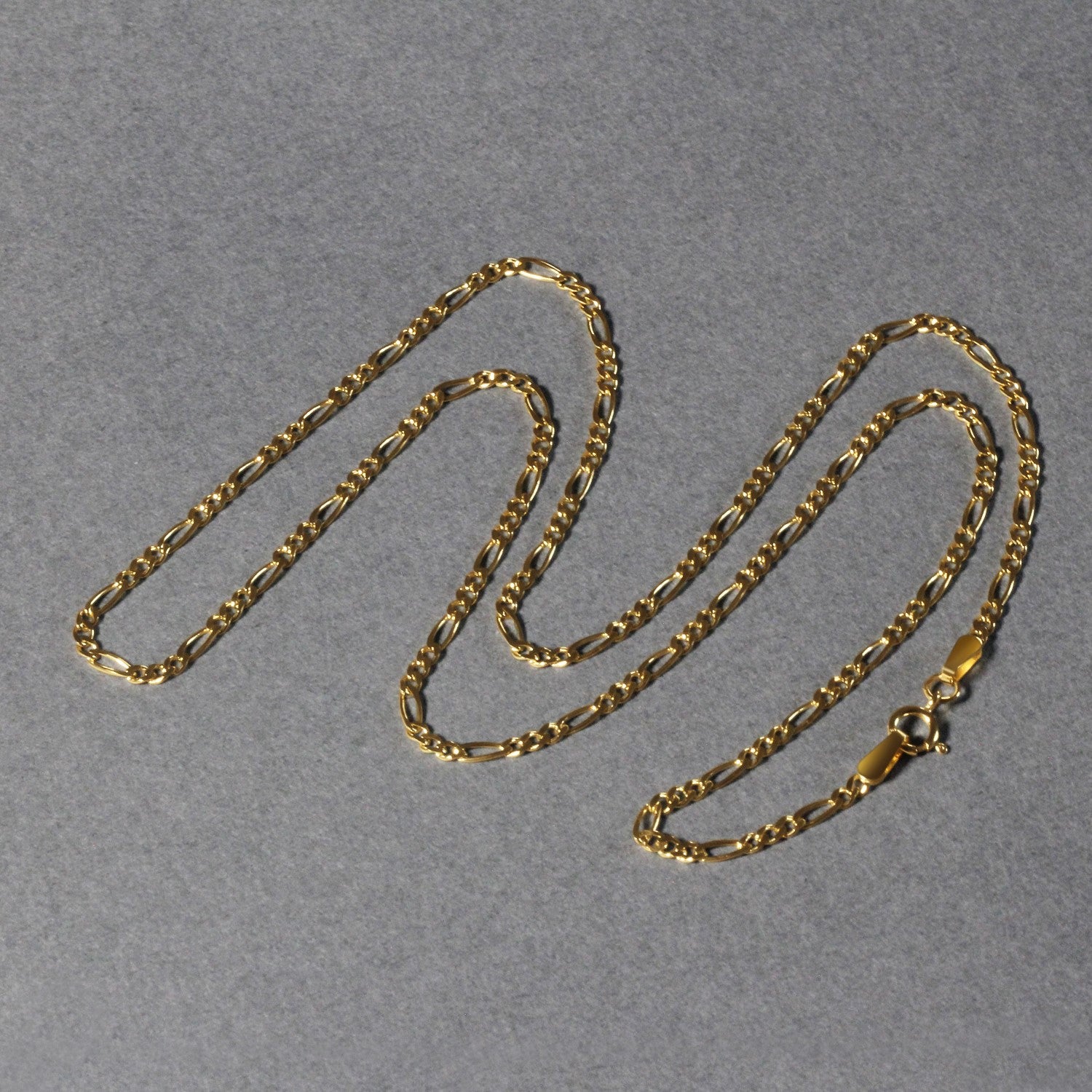 14k Yellow Gold Solid Figaro Chain (1.90 mm)
