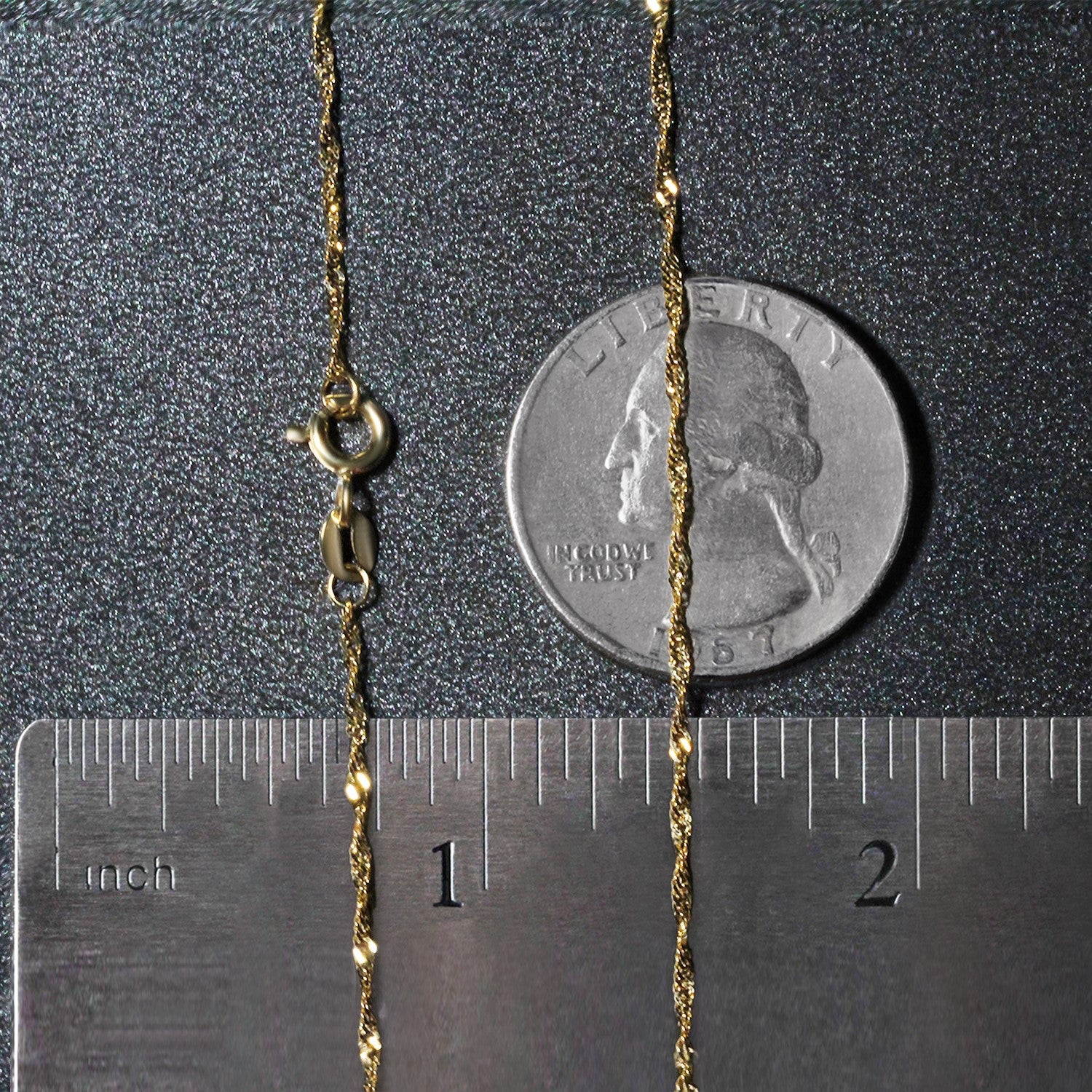 14k Yellow Gold Singapore Chain (1.30 mm)