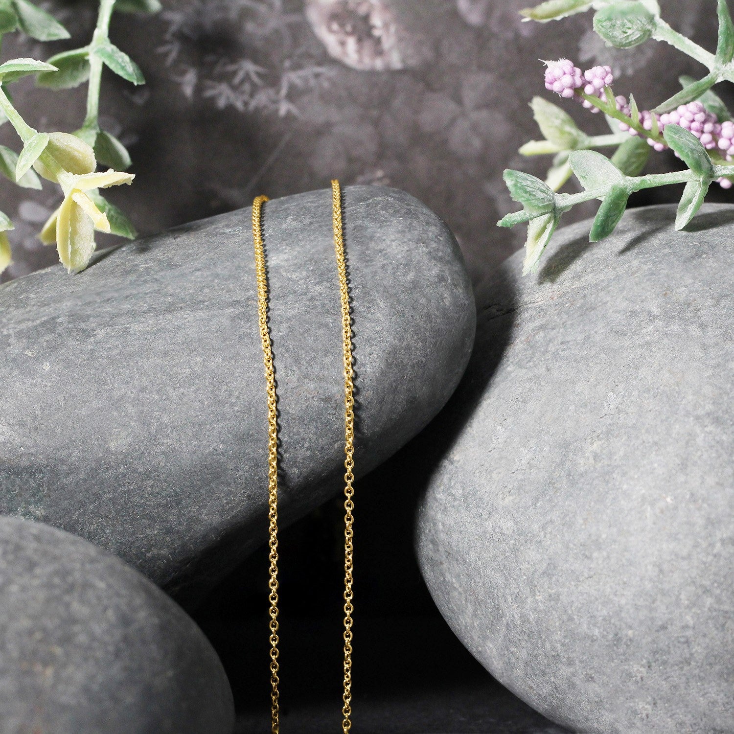 14k Yellow Gold Oval Cable Link Chain (1.20 mm)