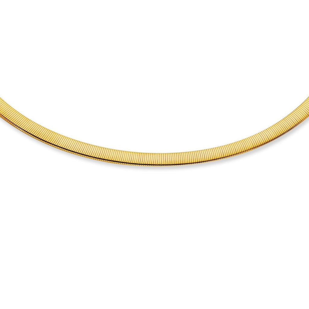 6.0mm 14k Two Tone Gold Reversible Omega Necklace