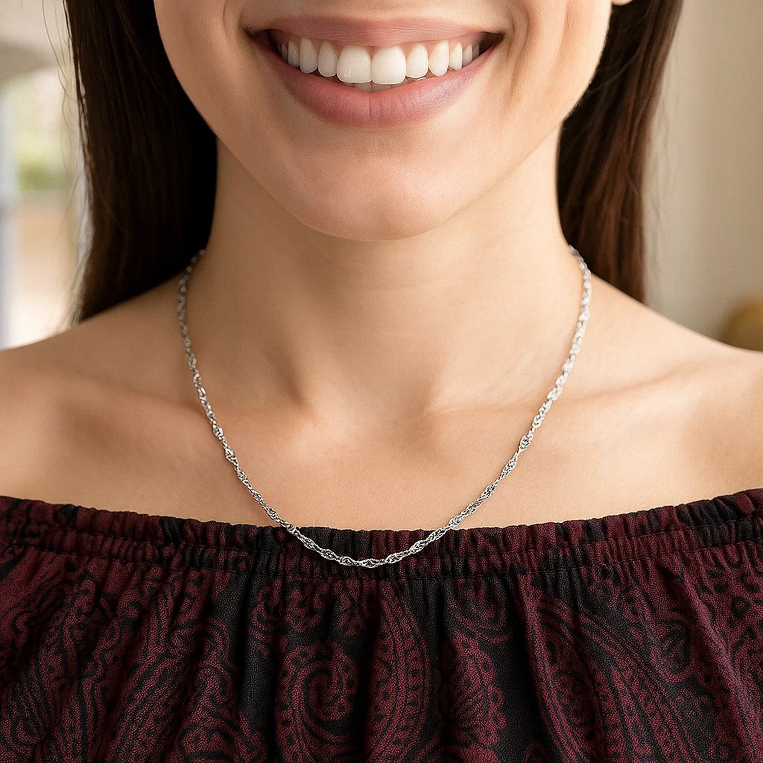 Sterling Silver Singapore Style Chain (1.80 mm)