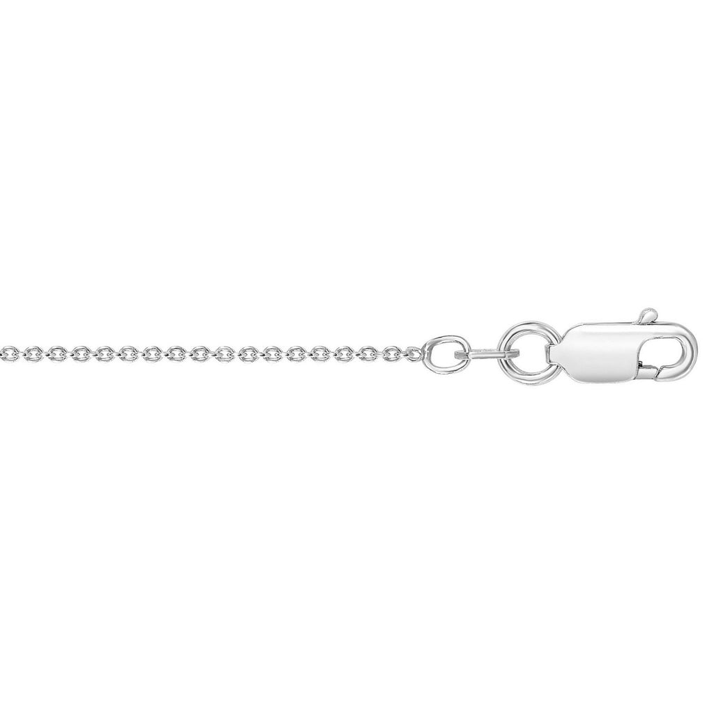 Sterling Silver Rhodium Plated Round Cable Chain (2.10 mm)