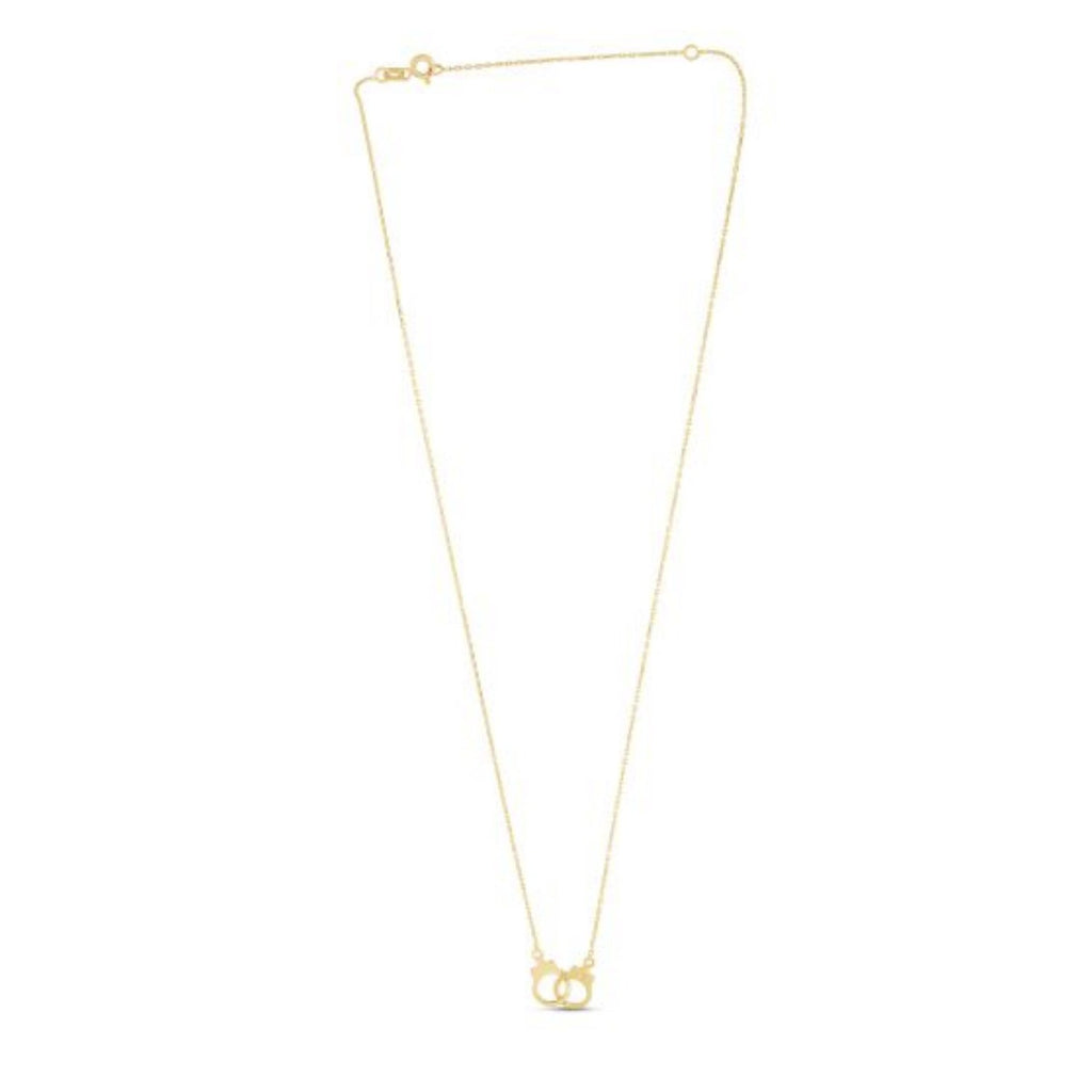 14k Yellow Gold High Polish Handcuff Necklace