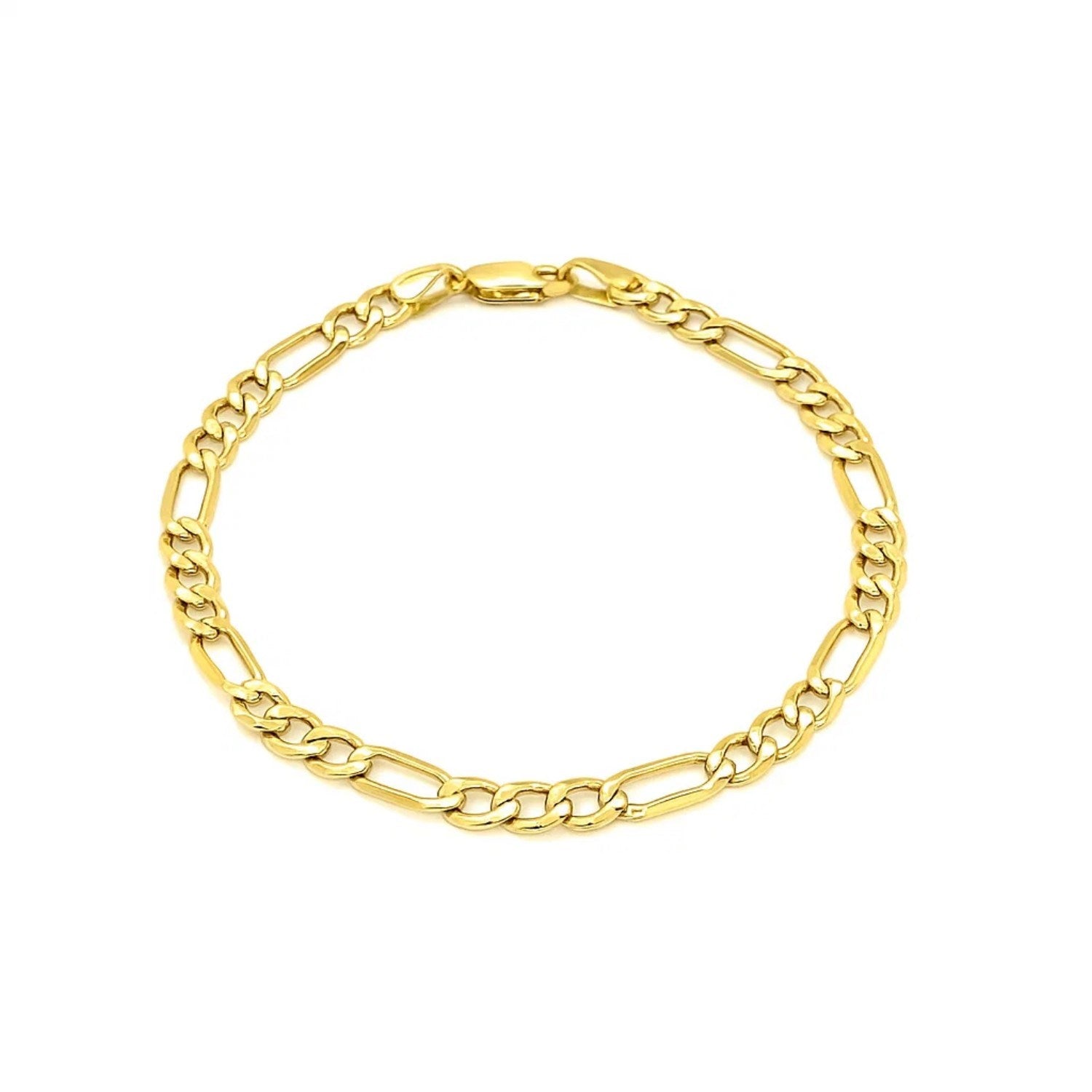 10k Yellow Gold Lite Figaro Bracelet (4.70 mm)