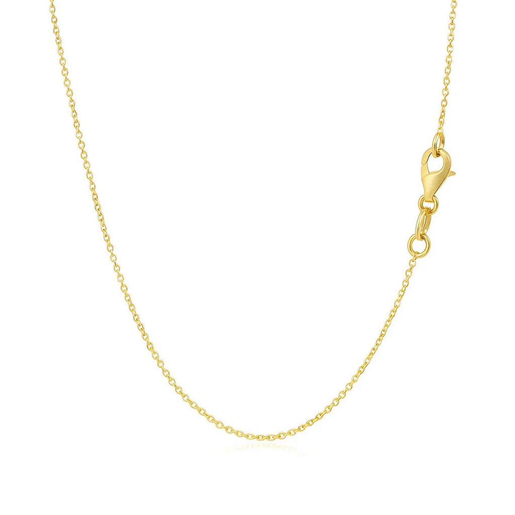 14k Yellow Gold Necklace with Interlocking Petite Rectangles