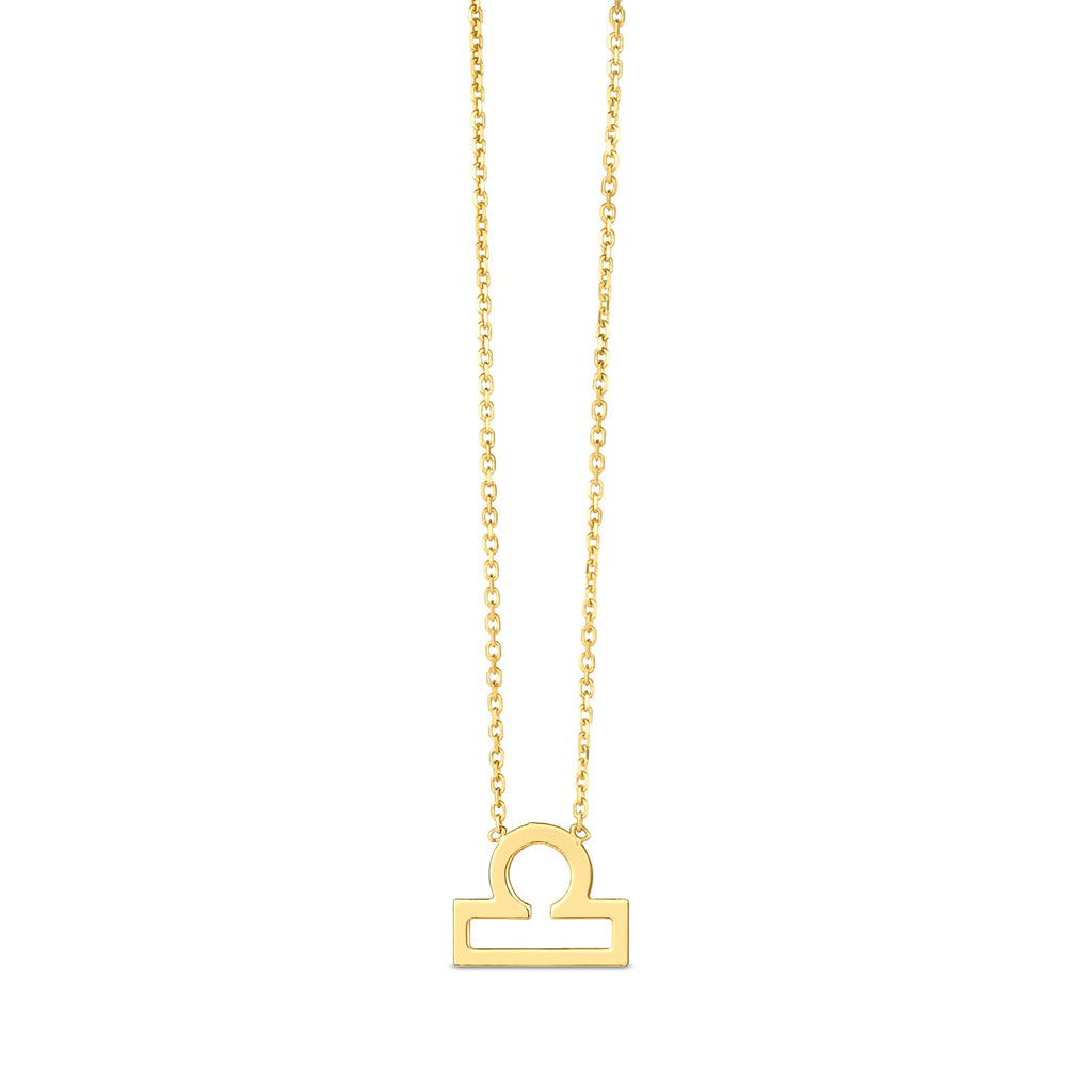 14K Yellow Gold Libra Necklace