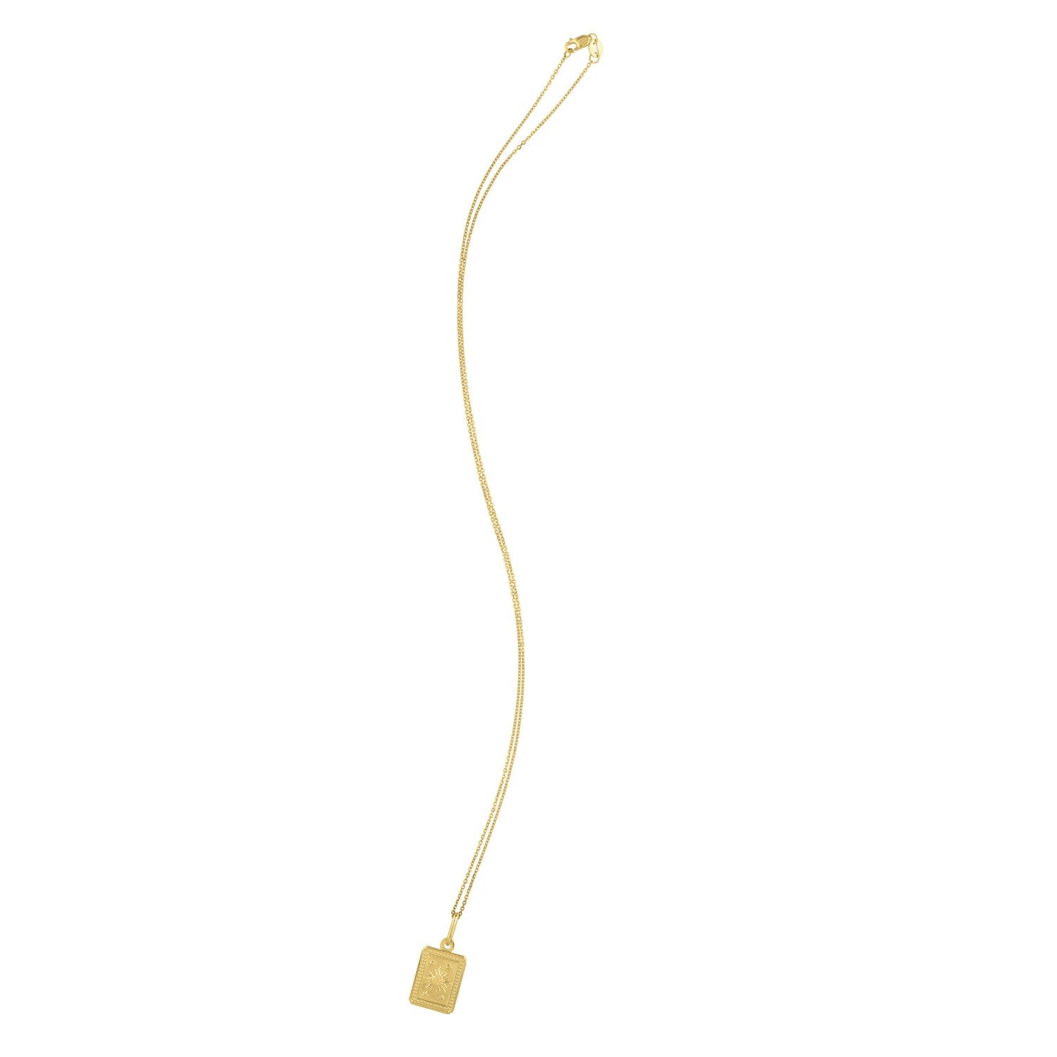 Sun and Stars Necklace in 14K Yellow Gold