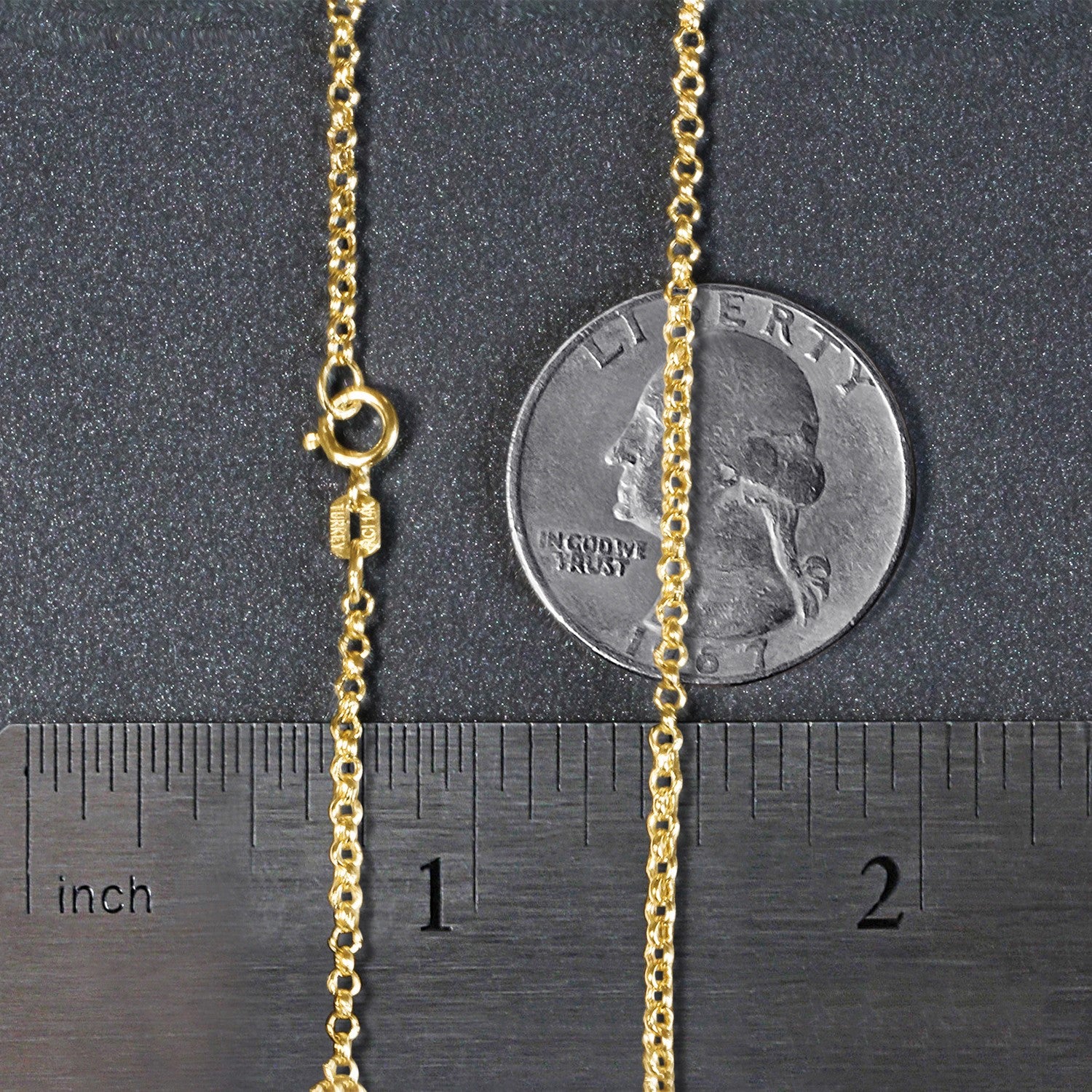 14k Yellow Gold Rolo Chain (1.90 mm)