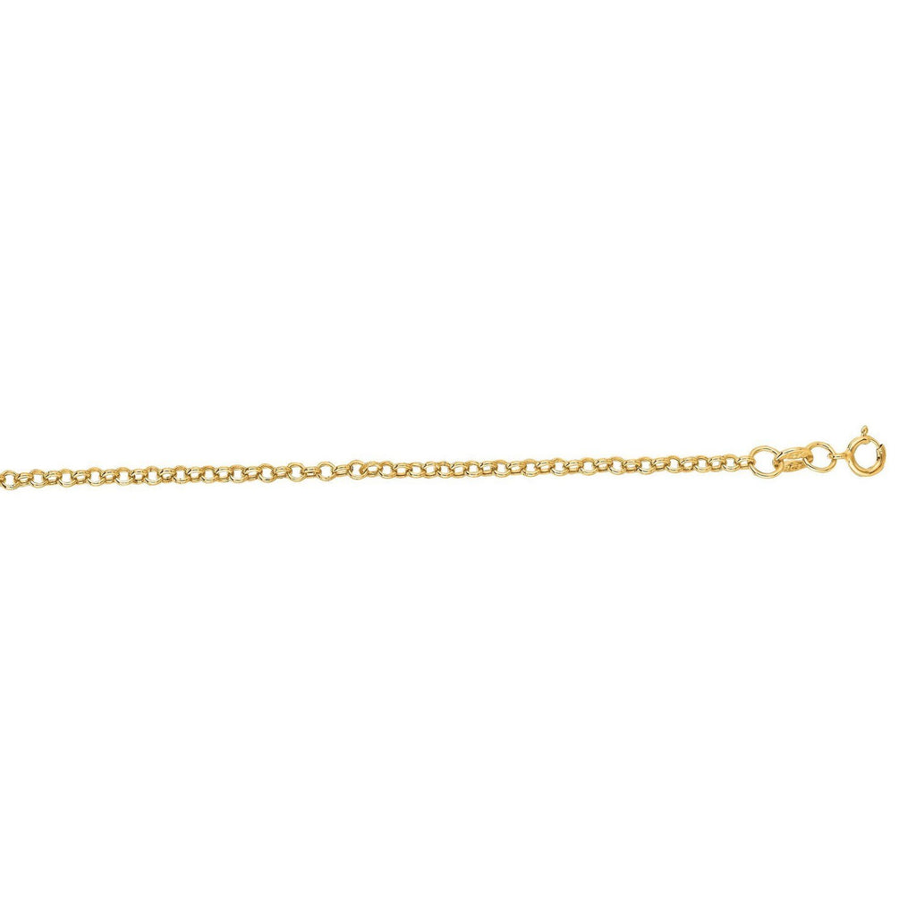 14k Yellow Gold Rolo Chain (1.90 mm)