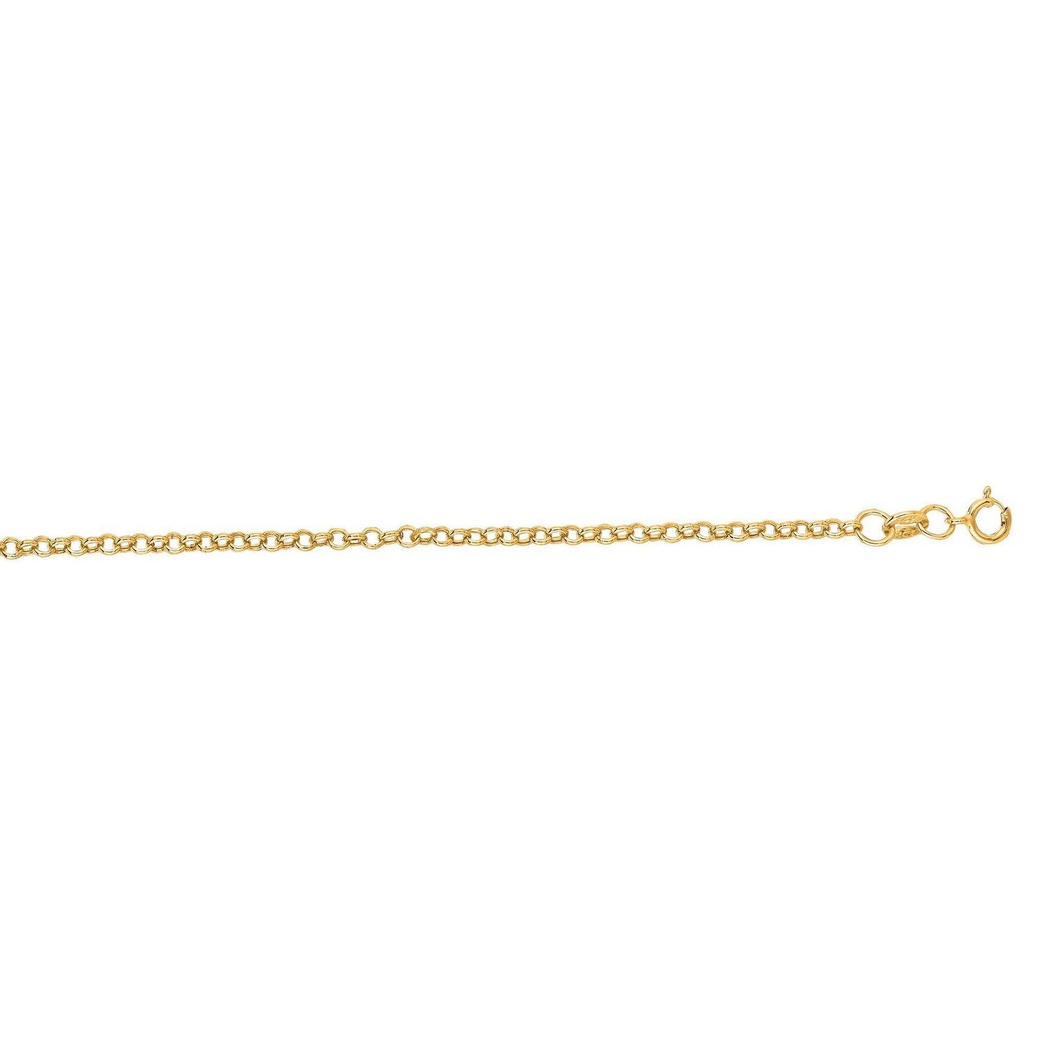 14k Yellow Gold Rolo Chain (1.90 mm)