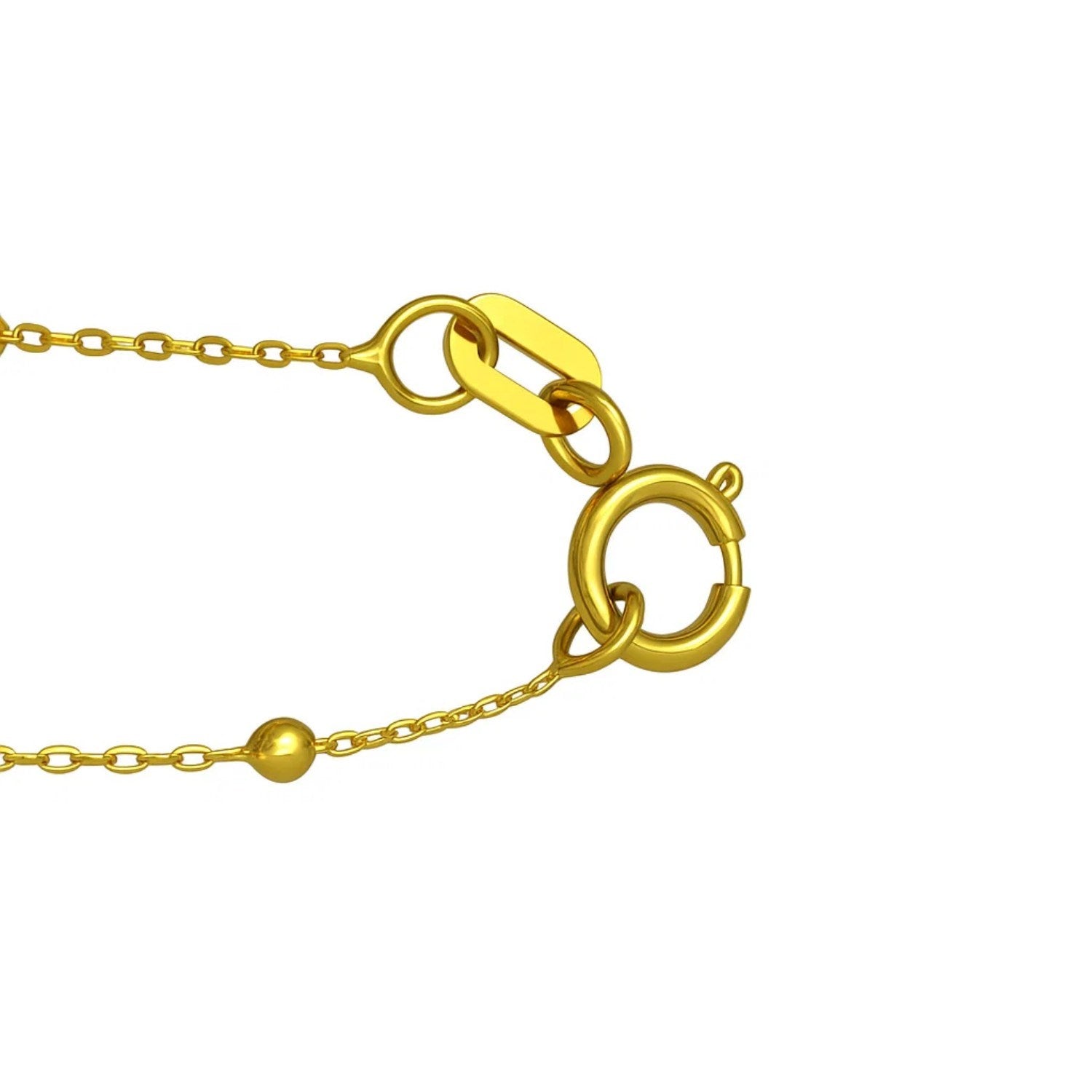 MOP Geometric Gem Rectangle Necklace in 14K Yellow Gold