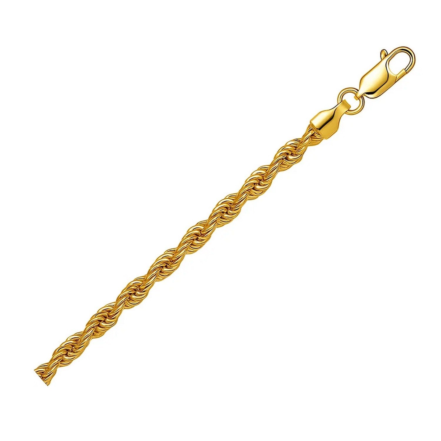 Lite Rope Chain Bracelet in 10k Yellow Gold  (4.00 mm)