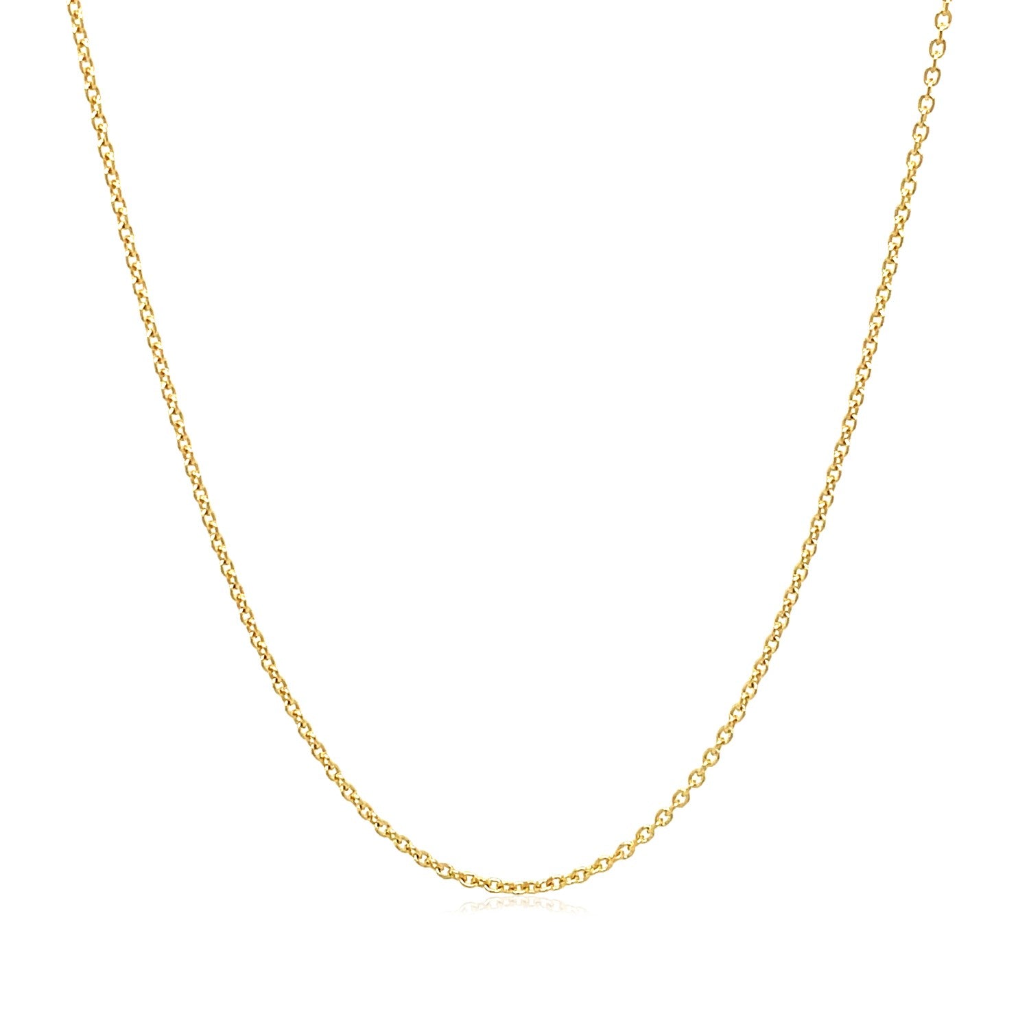 14k Yellow Gold Oval Cable Link Chain (1.10 mm)