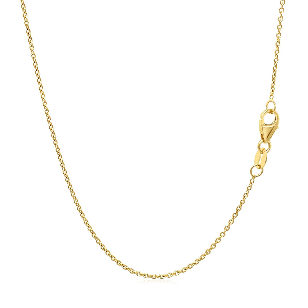 14k Yellow Gold Oval Cable Link Chain (1.10 mm)