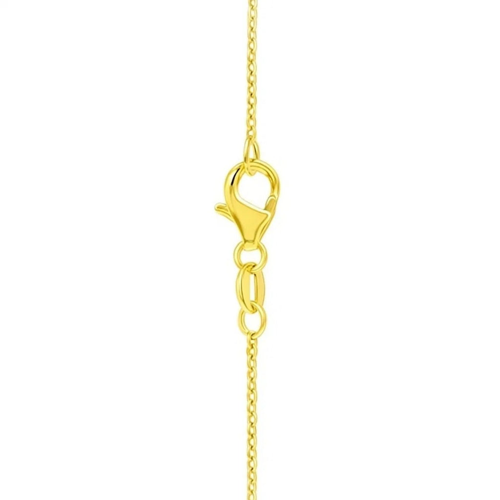 Large Puffed Heart Necklace in 14K Yellow Gold