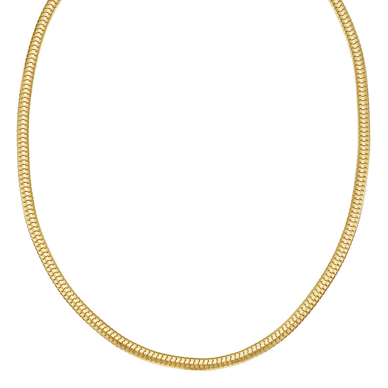 14K Yellow Gold Lite Oval Snake Chain (4.50 mm)