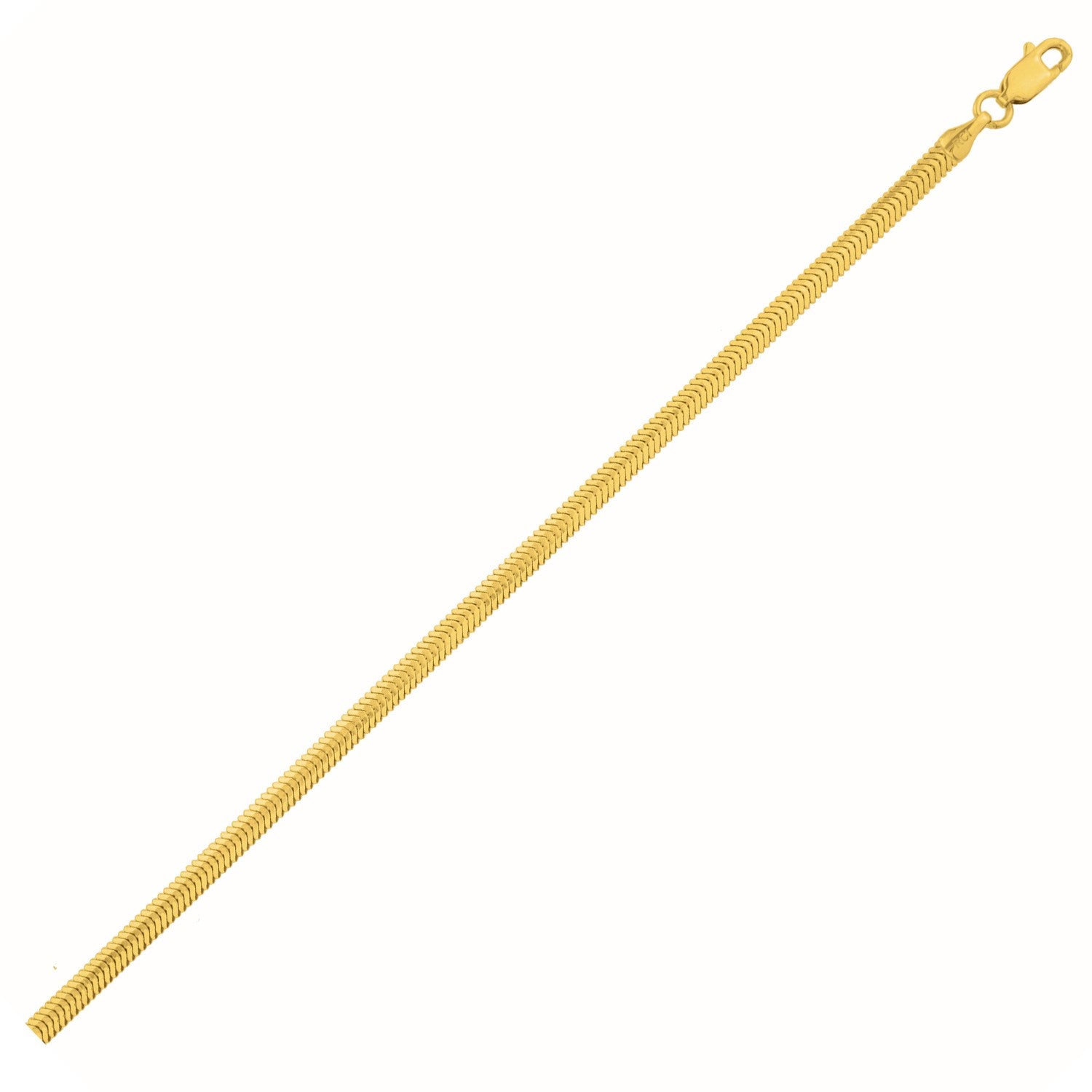 14K Yellow Gold Oval Snake Chain (3.30 mm)