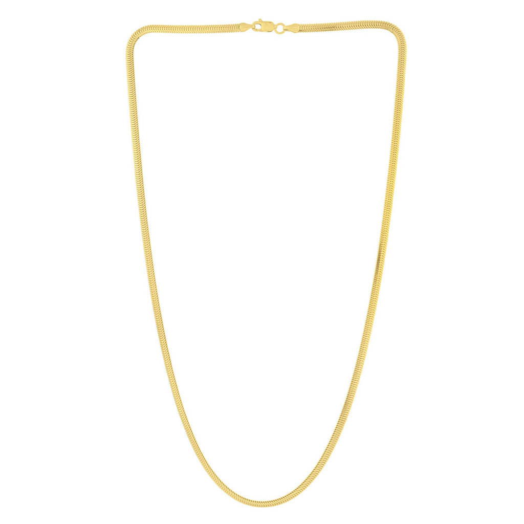 14K Yellow Gold Oval Snake Chain (3.30 mm)