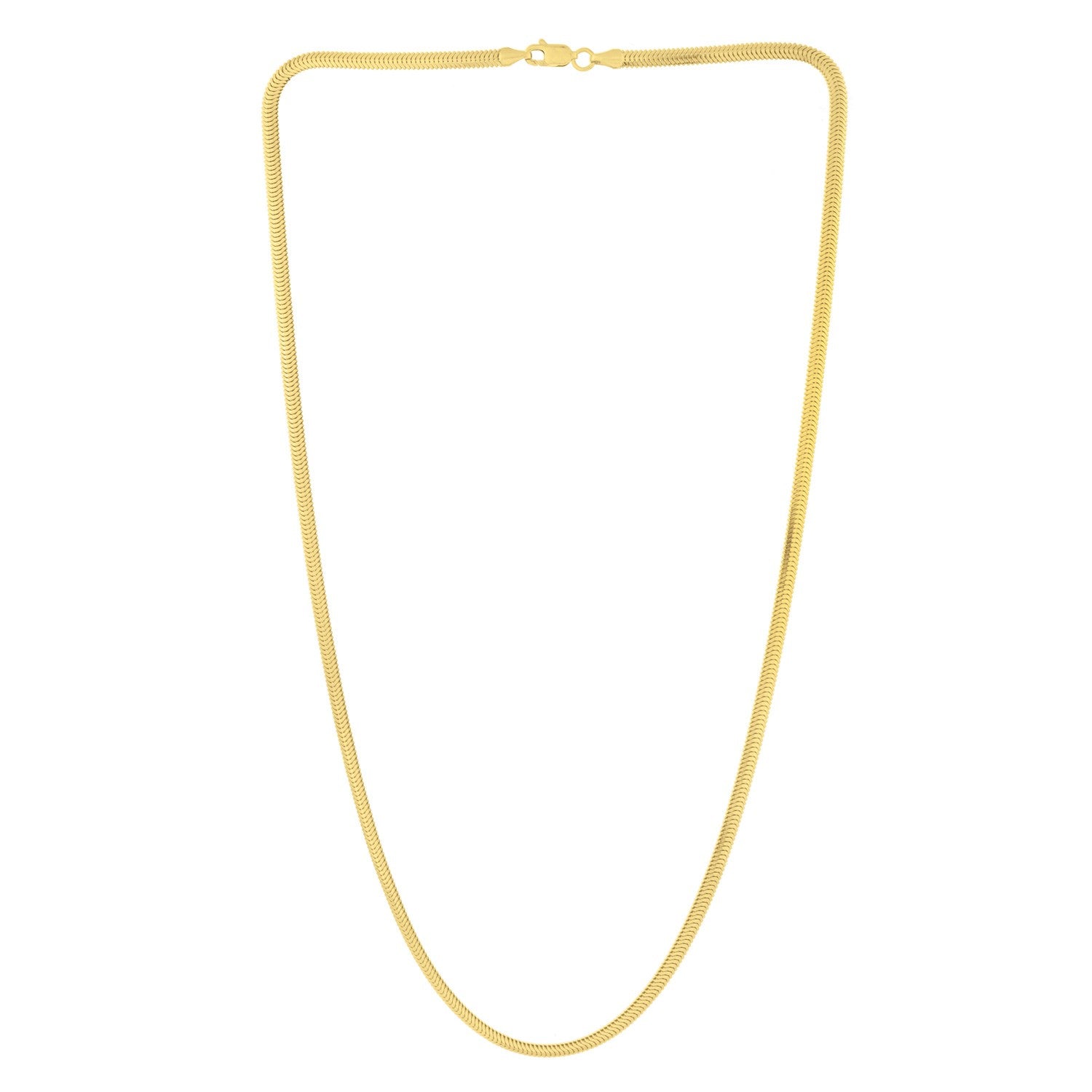 14K Yellow Gold Oval Snake Chain (3.30 mm)