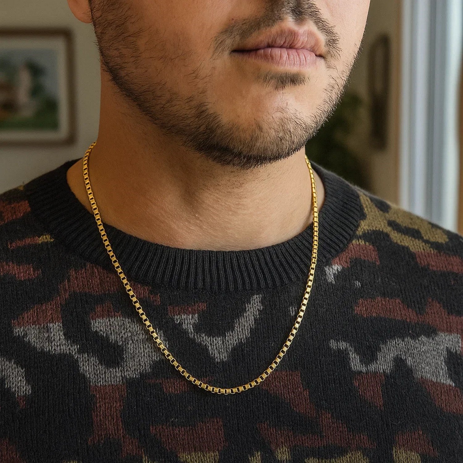 14k Yellow Gold Semi Solid Box Chain (1.80 mm)