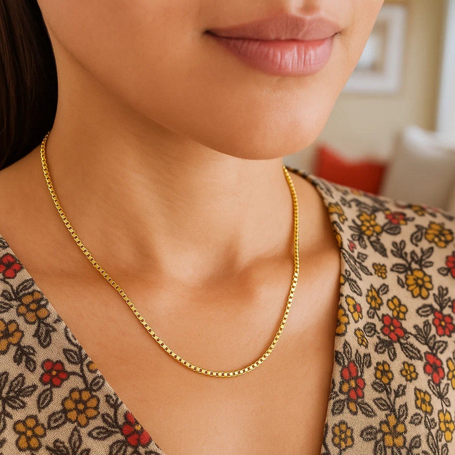 14k Yellow Gold Semi Solid Box Chain (1.80 mm)