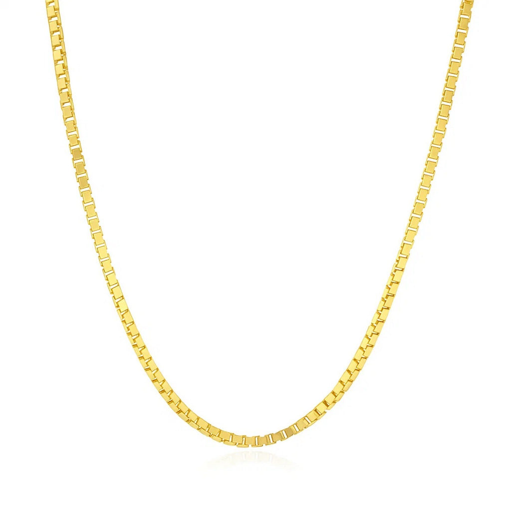14k Yellow Gold Semi Solid Box Chain (1.80 mm)