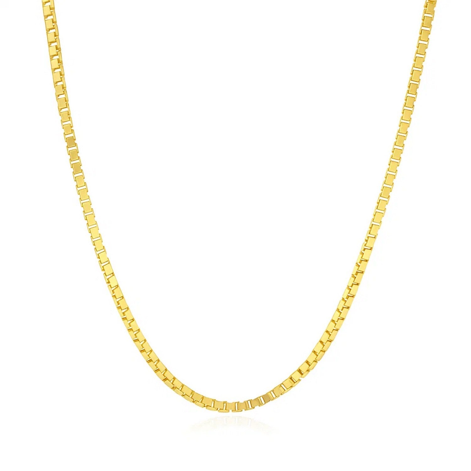 14k Yellow Gold Semi Solid Box Chain (1.80 mm)