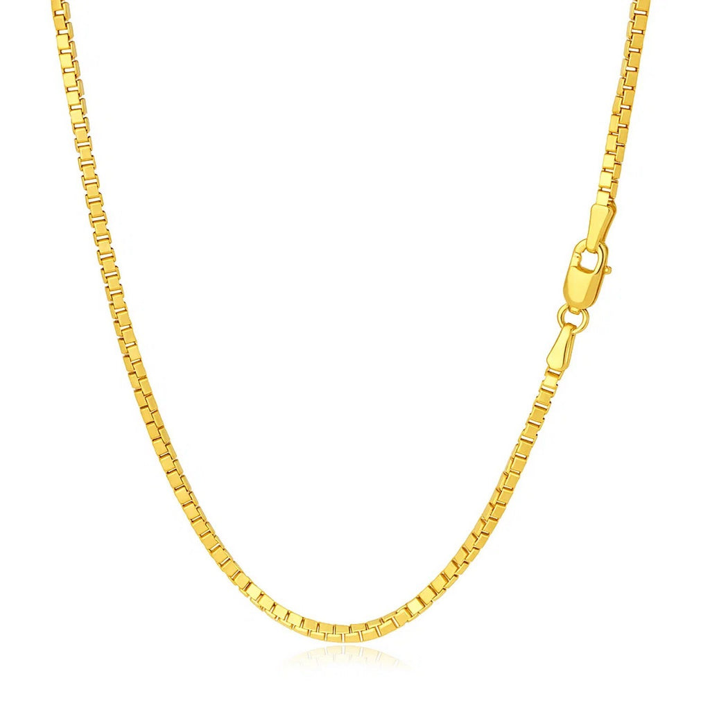 14k Yellow Gold Semi Solid Box Chain (1.80 mm)