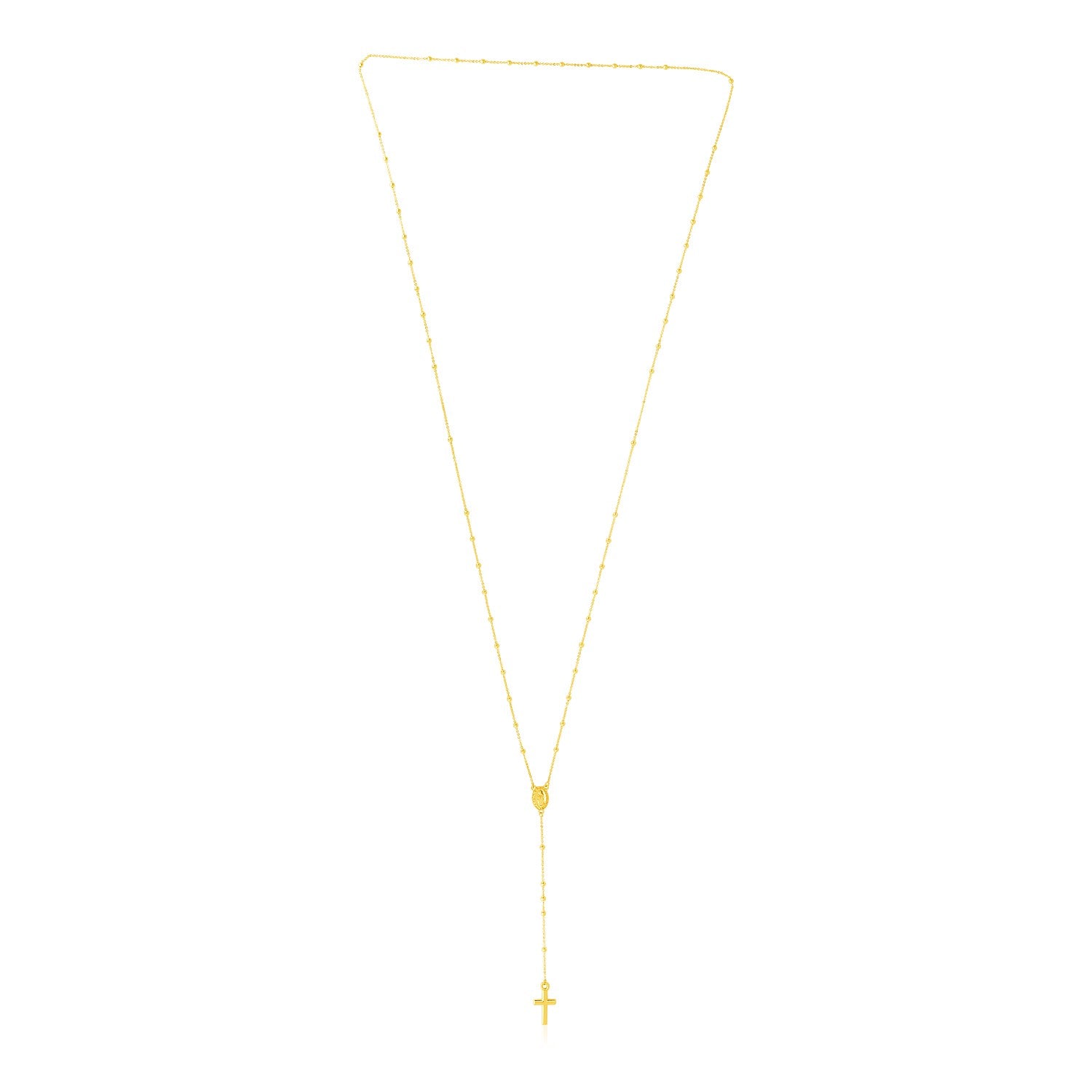 14k Yellow Gold Rosary Necklace
