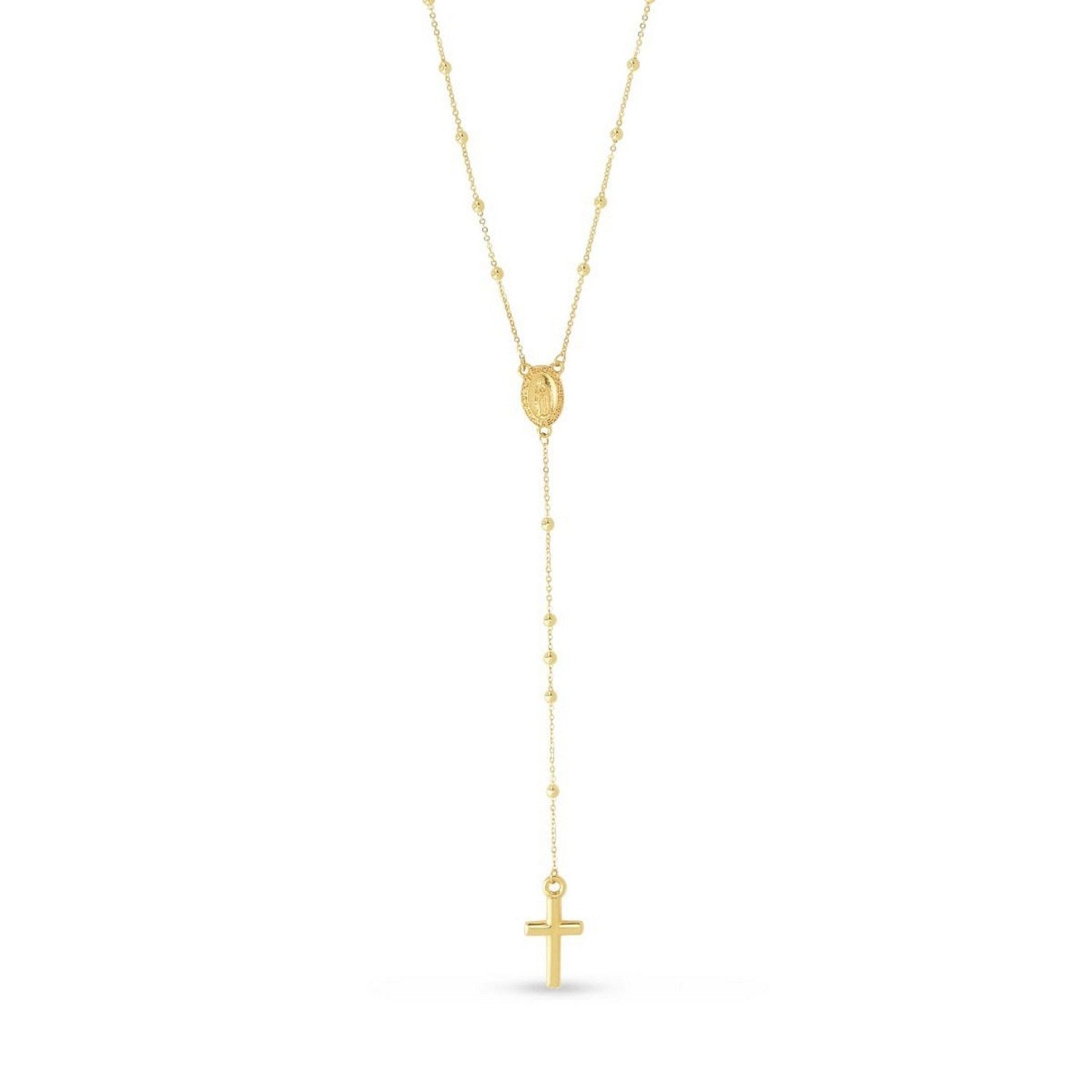 14k Yellow Gold Rosary Necklace