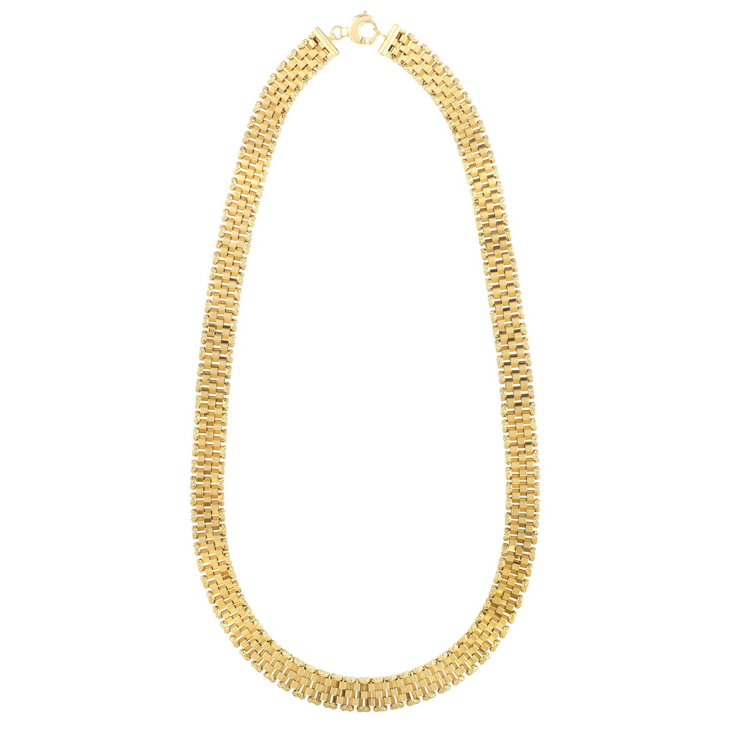 Panther Link Necklace in 14K Yellow Gold (9.60 mm)